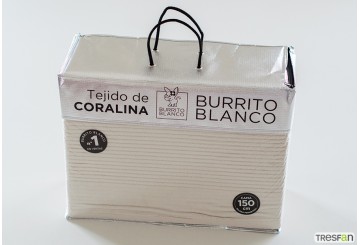 Sábana Coralina Lisa BURRITO BLANCO Calidad Vip 965-08 beige