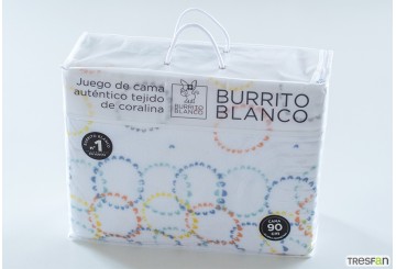 Sábana Coralina BURRITO BLANCO Máxima Calidad 990-16 multi