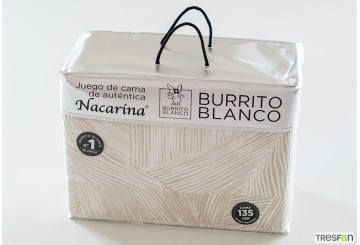 Sábana Nacarina BURRITO BLANCO Máxima Calidad 028-08 avellana