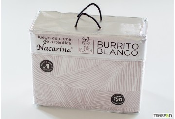 Sábana Nacarina BURRITO BLANCO Máxima Calidad 028-12 morado