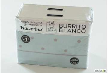 Sábana Nacarina BURRITO BLANCO Máxima Calidad 030-04 salvia