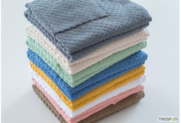 Acomoda Textil – Juego 3 Toallas de Baño 100 Algodón. Pack 3 Toalla Rizo  con Cenefa 450 gr/m2, Toallas de Ducha, Lavado y Bidet. (Gris)